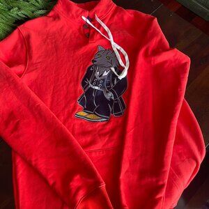 WearWolfe Red Pull-Over Sweatshirt Size XXL